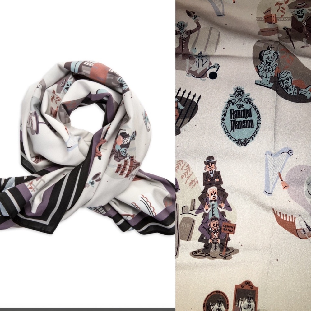 Rare and sold out! BNWT Haunted Mansion scarf! WDW DLR